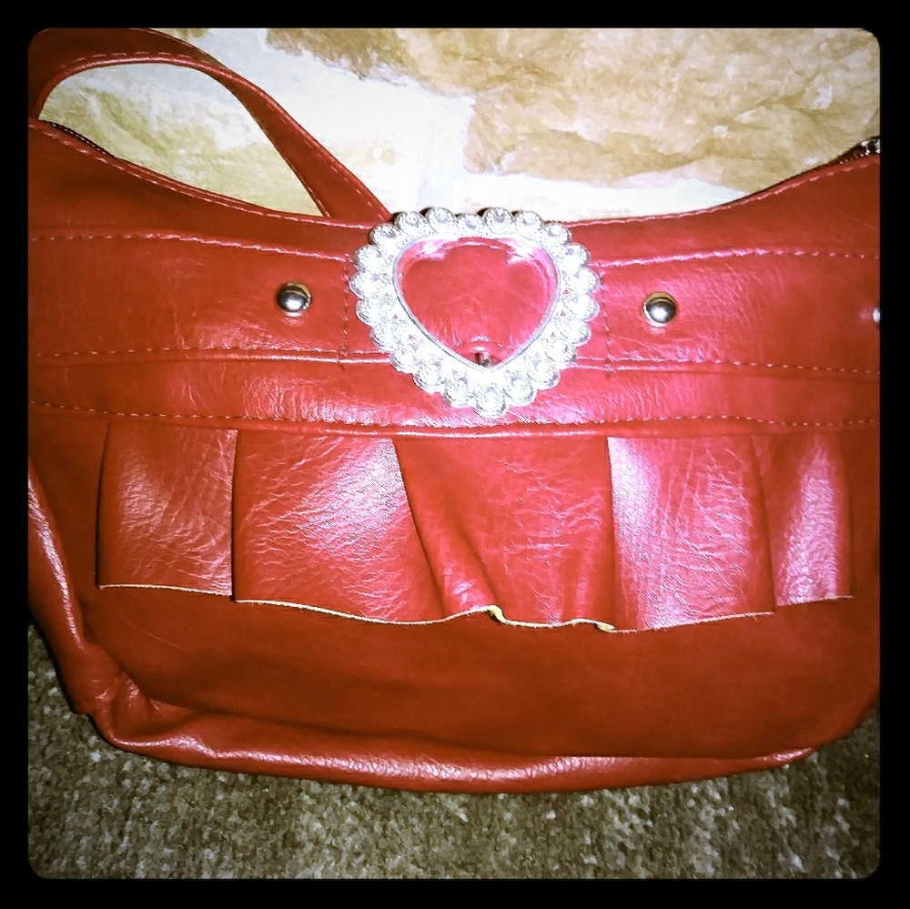 Red Heart Crossbody Purse